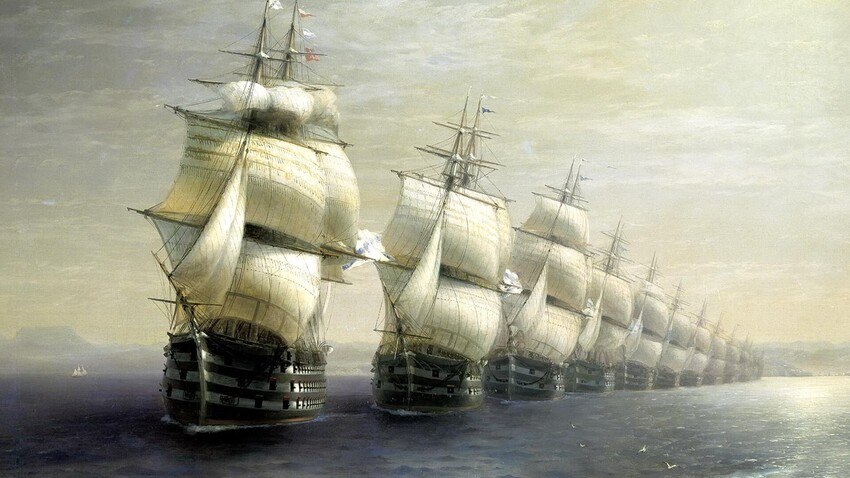 RusBotschaft's tweet image. ⚓️ Anlässlich des Tages der russischen Marine am 27. Juli stellen wir Ihnen einige der bemerkenswertesten Kriegs- und Forschungsschiffe aus der Geschichte der russischen Flotte vor.

⛵️ Mehrere Kriegsschiffe – darunter sogar zwei schwimmende Batterien – trugen den Namen Nje tronj…