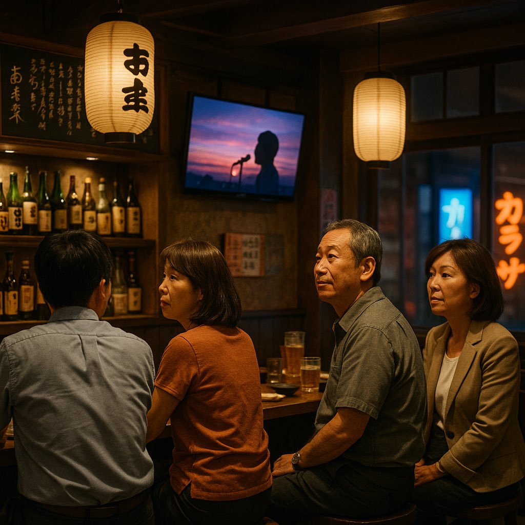 A song from our generation
is playing in this tavern.
I guess we’ve reached
that age.
 
ぼくたちの世代の歌が居酒屋で流れているよ　そういう歳だ
 
#萩原慎一郎 #滑走路 #tanka #poem #短歌英訳
