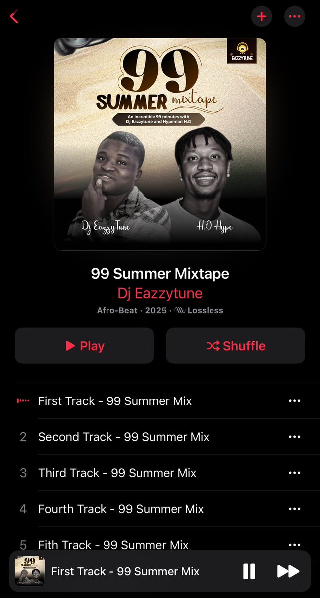 Entdaily001's tweet image. Best Mixtape in 2025 is Now On Apple Music, Spotify and Boomplay π₯π₯
See Tracklist Nau!!!! 99 Summer Mixtape by DJ EazzyTune & Hypeman HO
Link in comment β¬οΈ