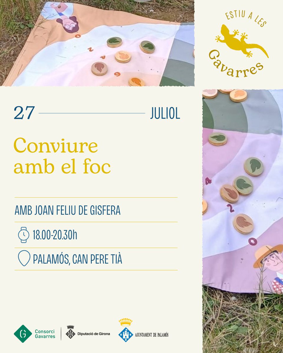 cgavarres's tweet image. 🔥 T’has preguntat mai com es comporta el foc al bosc?
👩🚒Vine a l'activitat "Conviure amb el foc" i et posaràs a la pell de bombers, agents rurals, pagesos o científics!
📆 Diumenge 27
🕕 18 a 20:30 h
📍 Can Pere Tià, Palamós
🔗Inscripcions: goo.su/otAB8