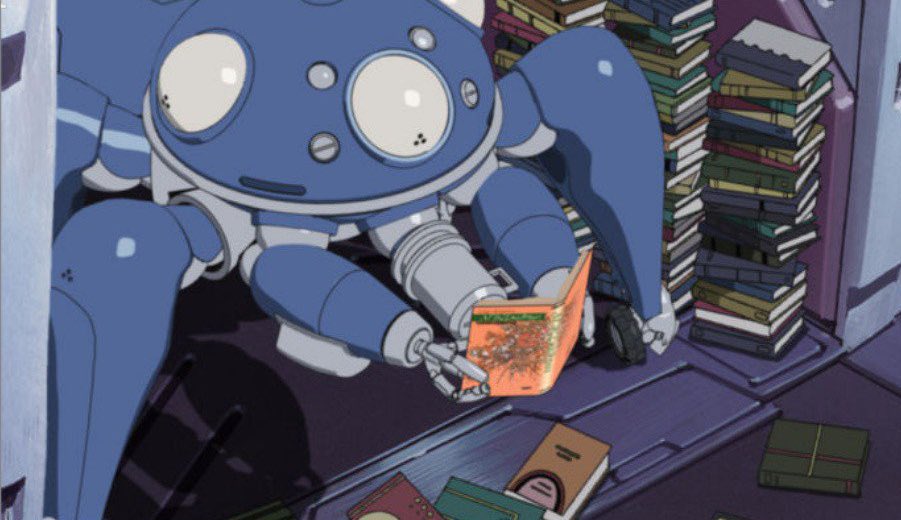 「アルジャーノンに花束をはタチコマちゃんも読んでたよΨ( ∴)Ψ なんとフィギュア」|ハズ🌟4/22OPVRフリュー本のイラスト