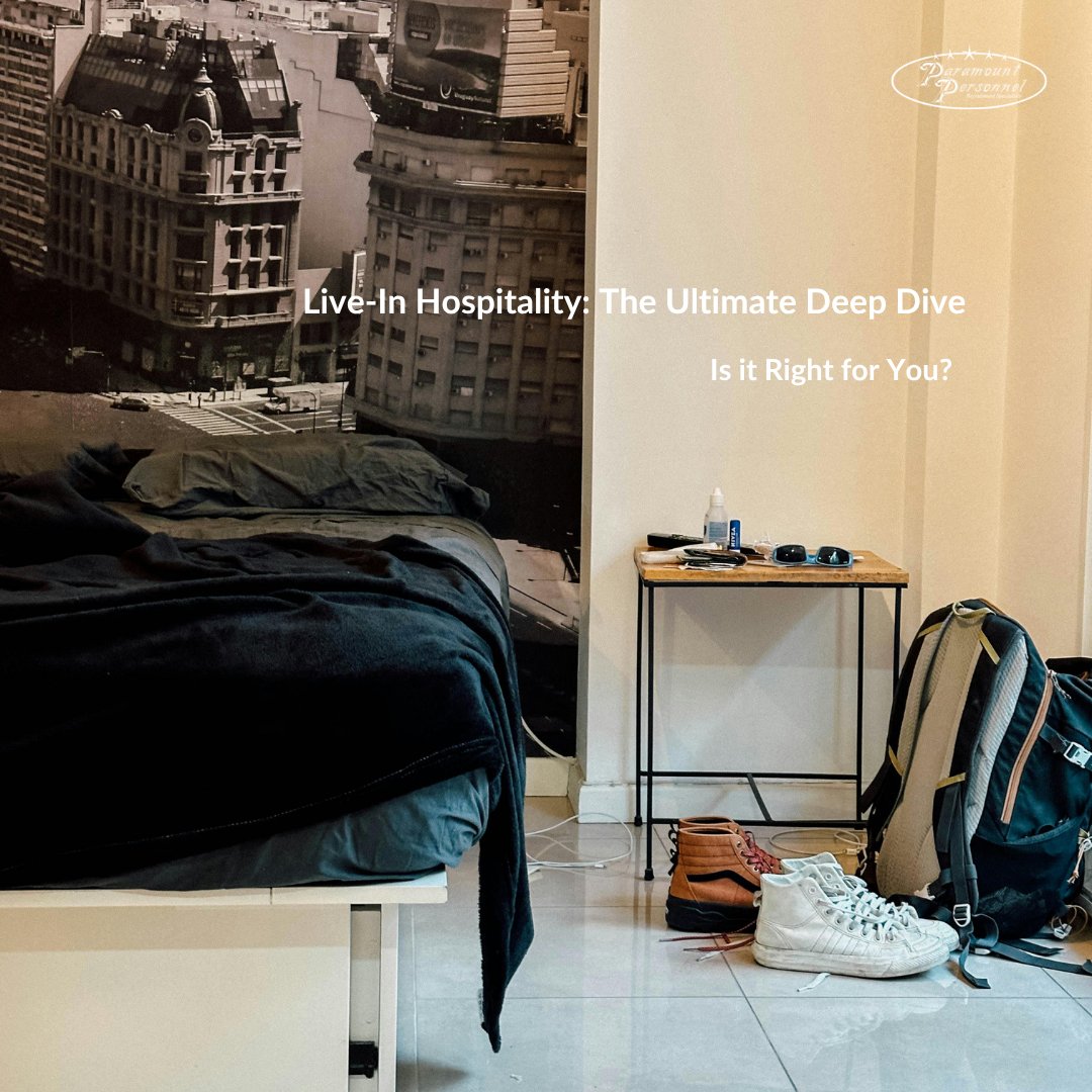 Live-in hospitality: Dream career or potential challenge? 🤔 Our new blog post dives deep into the pros &amp; cons! Get the full picture before you leap. 👇

Read it now: paramountpersonnel.com/live-in-hospit…

 #Hospitality #LiveInJobs #CareerTips