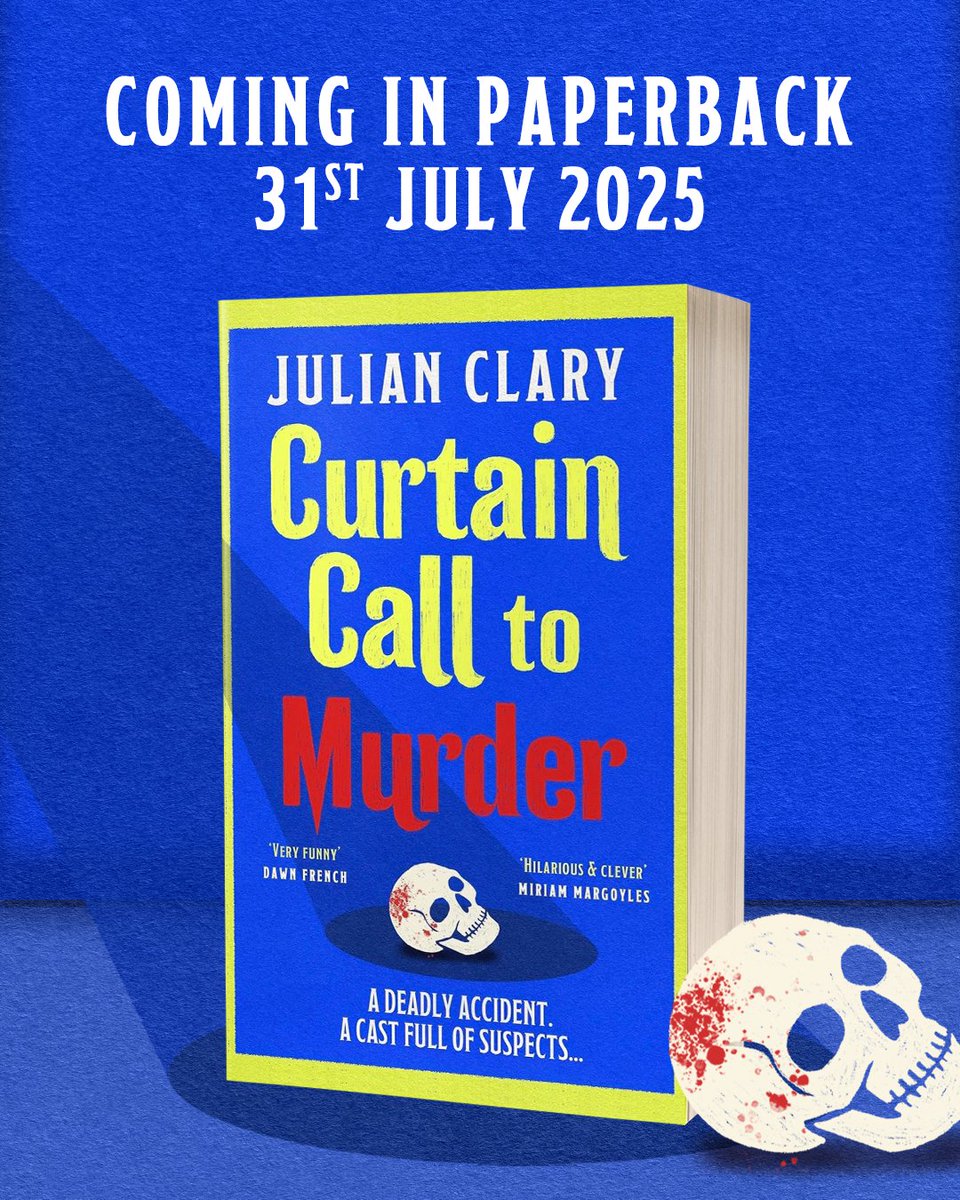 orionbooks's tweet image. Only one week to go until the paperback of Curtain Call to Murder is out in stores!
The laugh-out-loud murder mystery series from national treasure @JulianClary follows a murder on stage and a cast full of suspects...
geni.us/CurtainCallToM…
