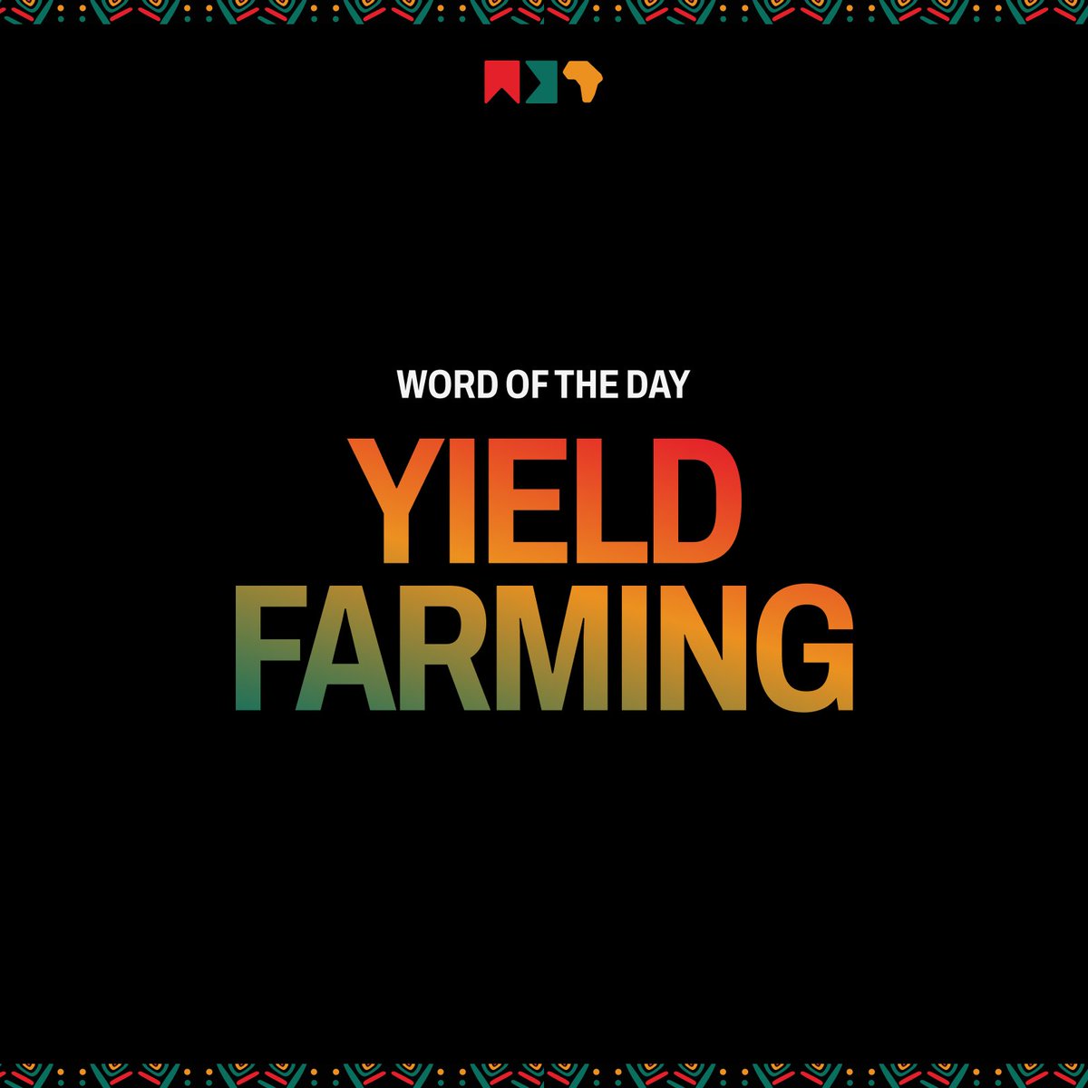 web3afrika's tweet image. 💡WORD OF THE DAY; YIELD FARMING
Yield farming is a DeFi strategy that lets you earn more crypto with the crypto you already have.
How does it work?
You provide your crypto (e.g., ETH + USDC) to liquidity pools on DEXs or lending platforms. This helps others trade or borrow.…