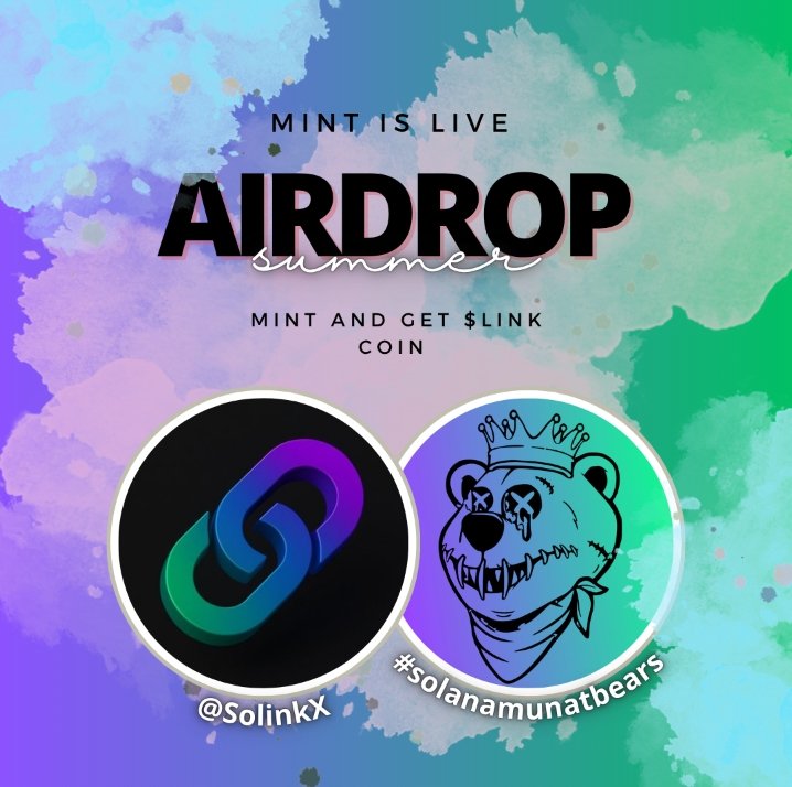 Solmutantbear's tweet photo. ๐จ SolinkX ร SolanaMunatBears Airdrop is LIVE! ๐จ
It's ๐ฅ #AirdropSummer ๐ฅ
Mint now & get FREE $LINK ๐ช
To qualify:
โ
Follow @SolinkX & @Solmutantbear
โ
RT this post
โ
Mint your NFT
โ
Drop your SOL address
โ
Tag 3 frds ๐งโ๐๐พ
Letโs shake the #Solana space!
#SMB #SolinkX https://t.co/aMUfOJoAii