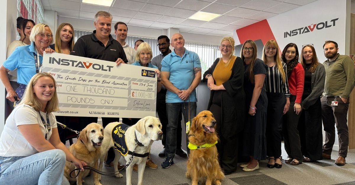 InstaVoltUK's tweet image. Guide Dogs day at #InstaVolt HQ? Yes please!
We welcomed guide dogs to the office and got to meet some absolute stars. Huge thanks to the charity for their incredible work – and a big shoutout to our team for their generosity, with InstaVolt proudly doubling all staff donations!…