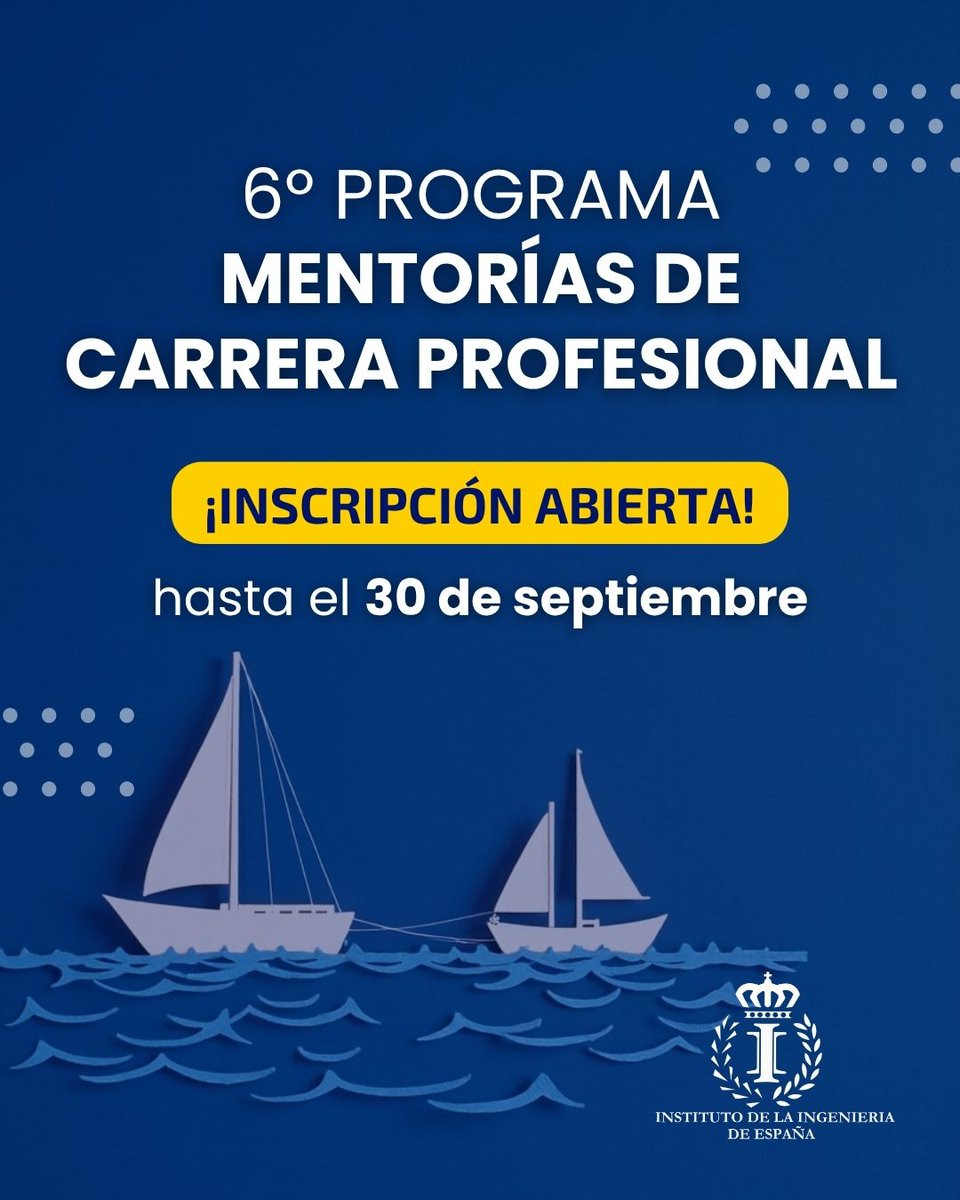 Ingenieros Navales y Oceánicos (@ingnaval) on Twitter photo La última edición del Programa de Mentorías del <a href="/Ingenieria_Esp/">I. Ingeniería España</a> ha demostrado que, cuando generaciones de #ingenierosnavales se unen, crece el talento, se comparten experiencias y se forja un futuro sólido para nuestra profesión
No lo dudes ¡participa! iies.es/single-post/el… La última edición del Programa de Mentorías del <a href="/Ingenieria_Esp/">I. Ingeniería España</a> ha demostrado que, cuando generaciones de #ingenierosnavales se unen, crece el talento, se comparten experiencias y se forja un futuro sólido para nuestra profesión
No lo dudes ¡participa! iies.es/single-post/el…
