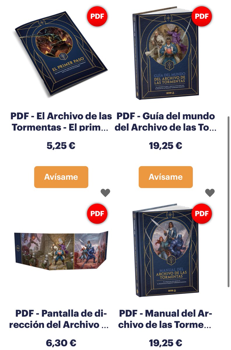Cosmere16Pod's tweet image. Tenemos los precios de los PDFs de el Cosmere RPG por parte de @DevirIberia Recordad que se pondrán hoy a la venta y están a un 35% de descuento de los libros físicos, lo que serían 55 euros para la guía del mundo y el manual