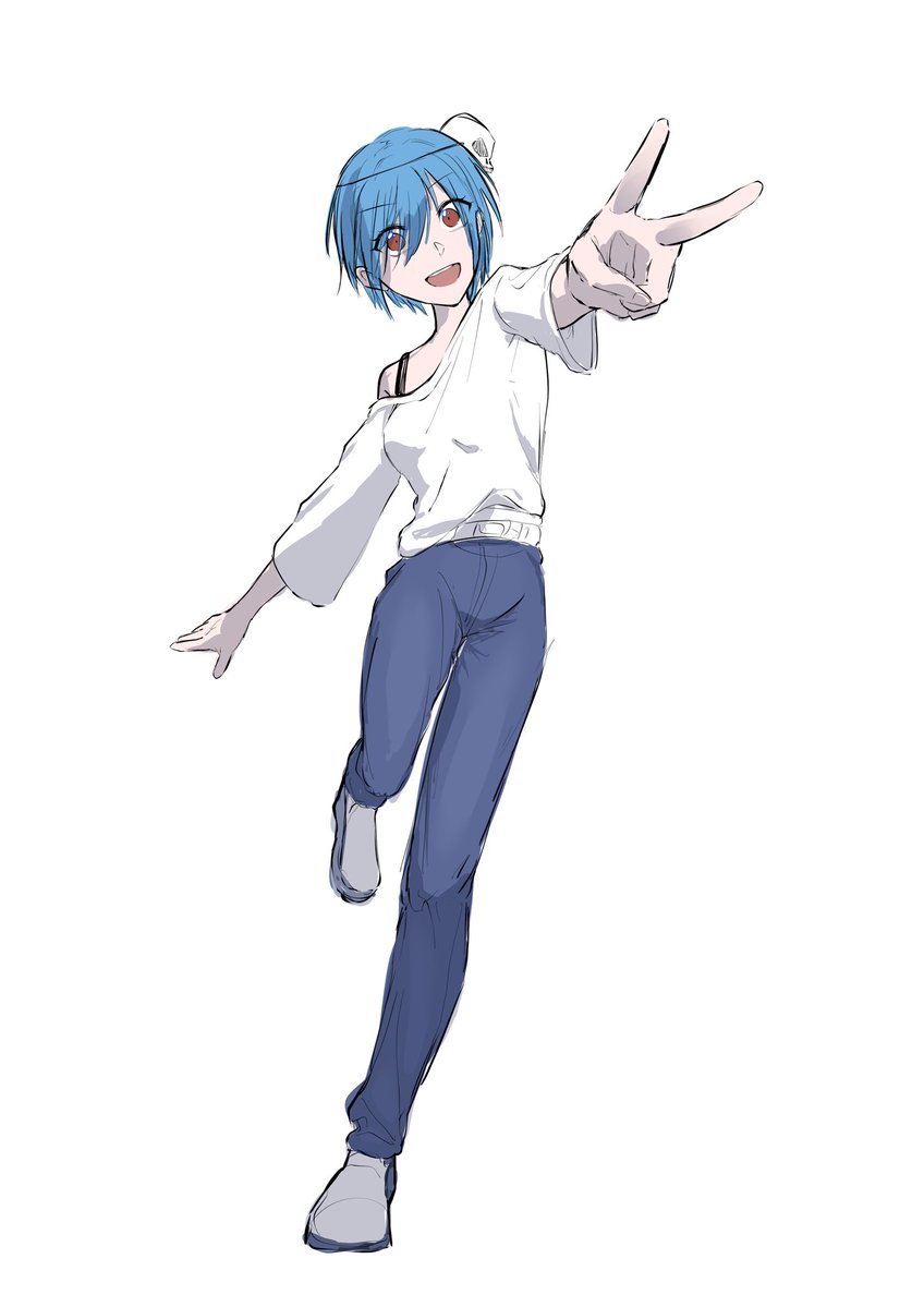 Kotogitune_pic's tweet image. 超落書きの全身絵💀ちゃん

 #妖はじFA