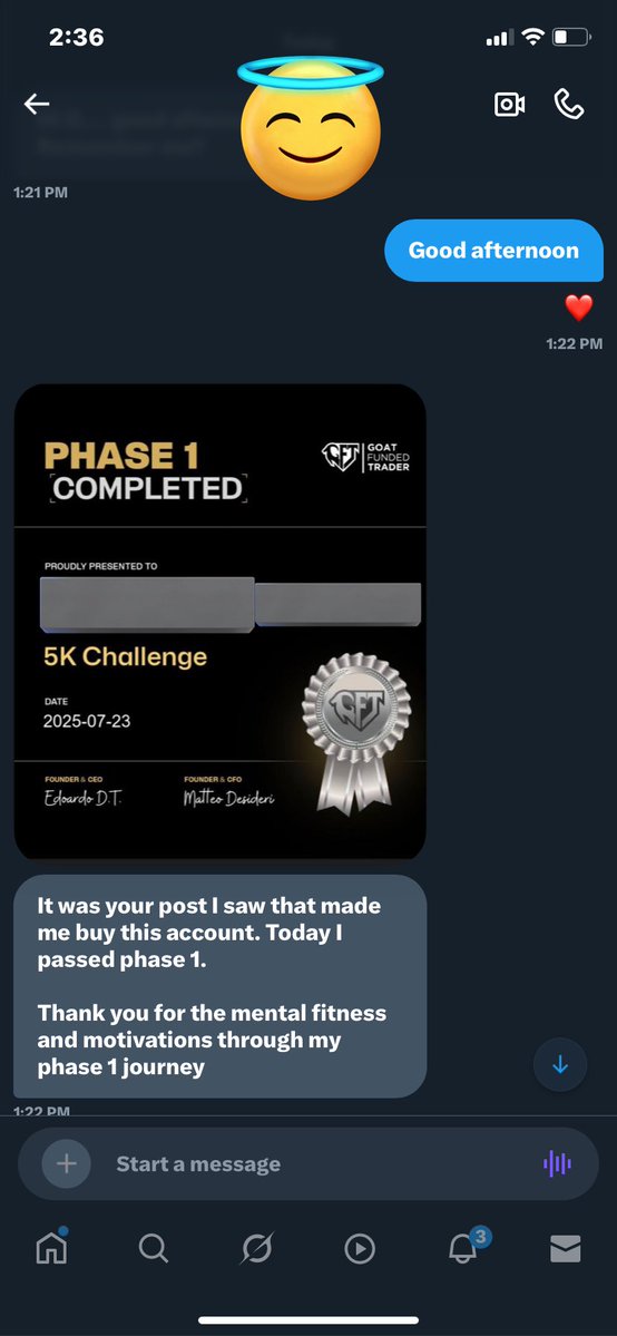 tradewithola's tweet image. Instead of funding that $12 into your broker thinking you can flip it, why don’t you buy GFT challenge $5k account for $12. Try your skills with it, if you make it to payout aim for 5%, thats $200(after profit split
So tell me can you flip your $12 to $200 without over risking?