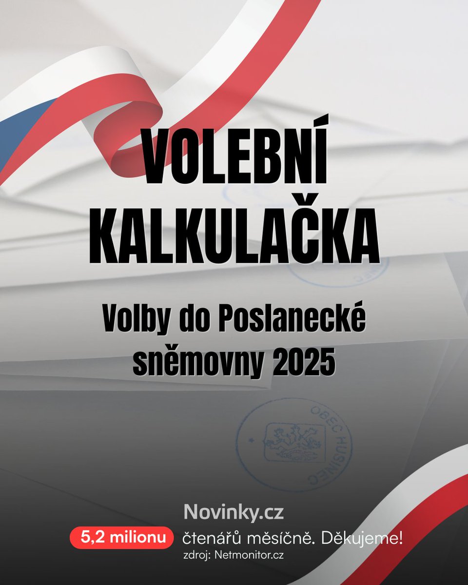novinkycz's tweet image. Volby jsou za rohem!
Pokud chcete zjistit, zda se vaše názory a priority shodují s postoji stran, Novinky pro vás před blížícími se sněmovními volbami připravily volební kalkulačku. 🗳️🧮
👉 novinky.cz/clanek/volby-d…