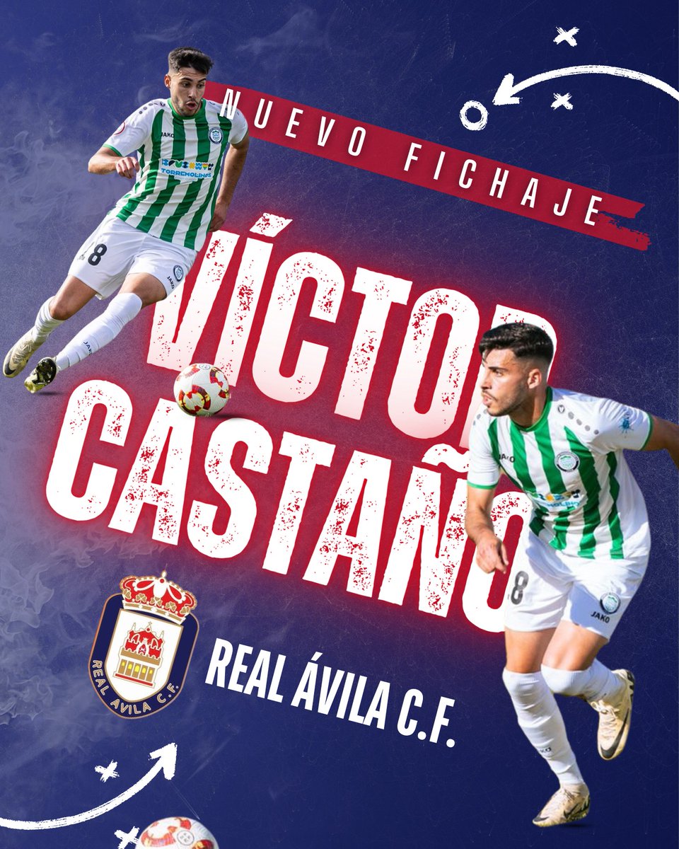 ❤️¡NUEVO FICHAJE ENCARNADO!💙 

¡Runy ya es jugador del Real Ávila CF!

📢 Víctor Manuel Castaño, "Runy", extremo derecho procedente del Juventud Torremolinos CF, se une al equipo para la temporada 2025/26.

💥 Rapidez, desborde y verticalidad para nuestra banda.

¡Bienvenido a