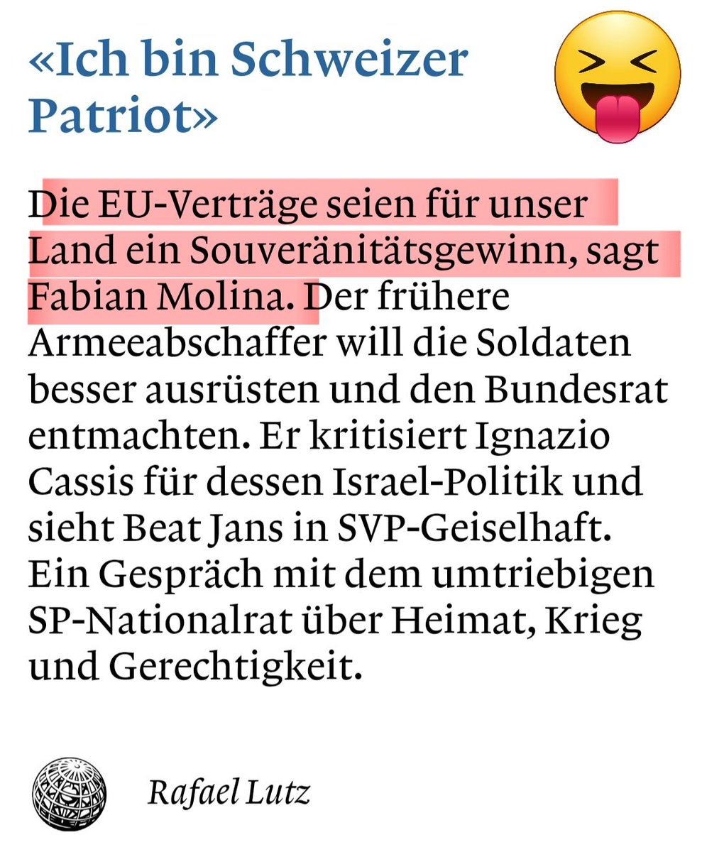 awakenwithpete's tweet image. Gott, was hab ich grad gelacht. Das Tragische ist nur, dass Herr Molina glaubt, was er da von sich gibt. 🤡 #Unterwerfung #EU @KompassVI
weltwoche.ch/story/ich-bin-…