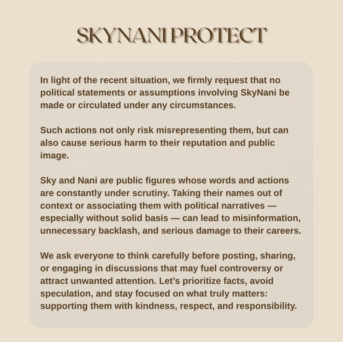 SkyNaniProtect's tweet image. 📢 Important Notice from SkyNani Protection Team
Please take a moment to carefully read and understand it. Thank you 🙏🏻