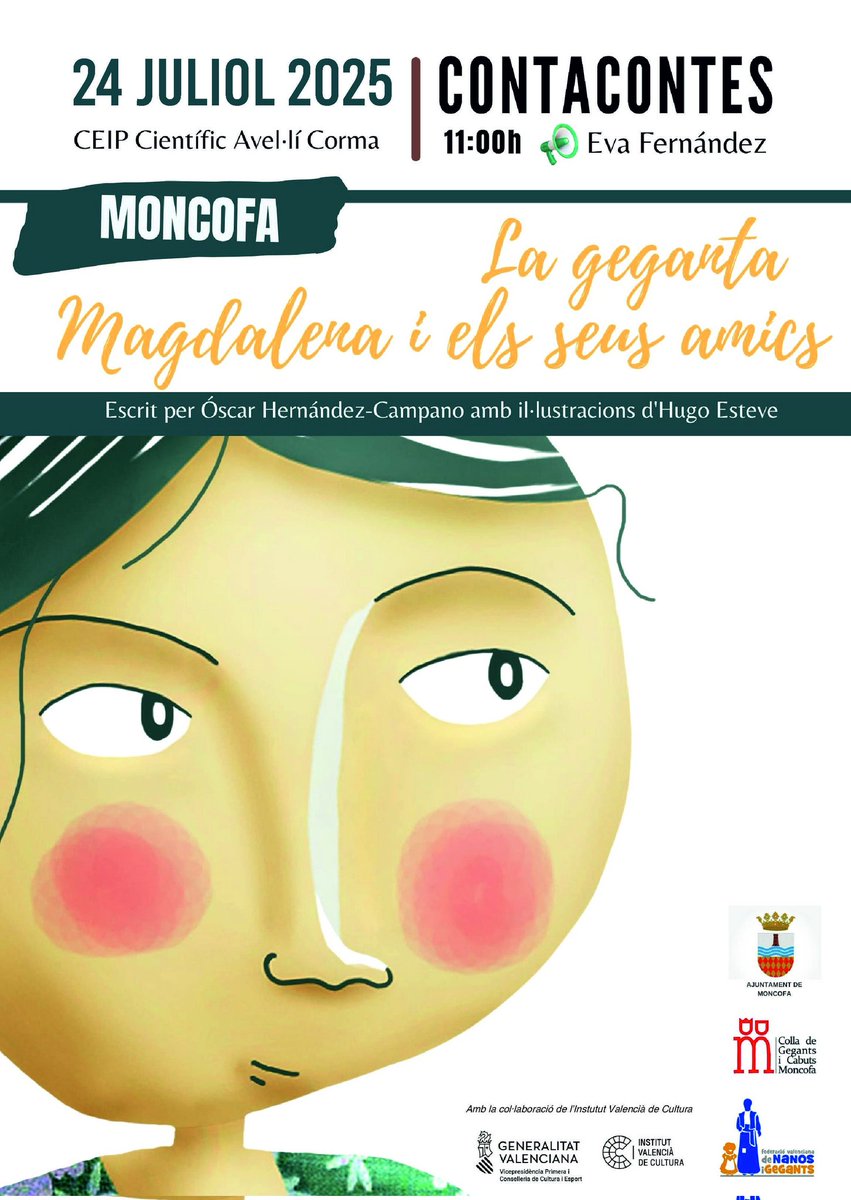 Per festes majors a #Moncofa <a href="/GegantsMoncofa/">GegantsMoncofa</a> fem conta contes de la geganta #Magdalena
