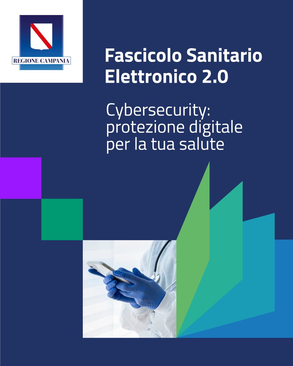 Reg_Campania's tweet photo. I dati sanitari sono tra i più sensibili, per questo il #FascicoloSanitarioElettronico della #RegioneCampania adotta strumenti di #cybersecurity avanzata. Accedi ora 👉 https://t.co/QQHO7mbIOC https://t.co/XtzcmKj2Hx