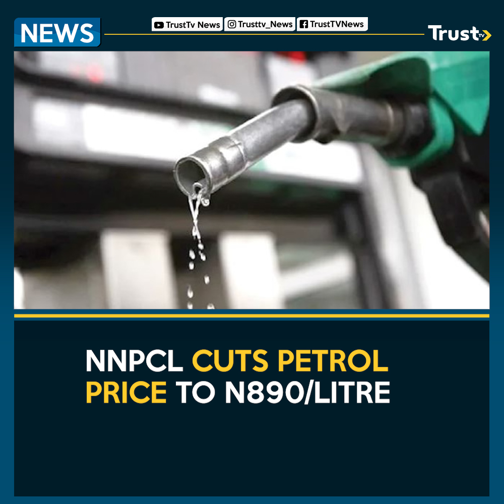 The Nigerian National Petroleum Company Limited (NNPCL) has reduced petrol price from N895 to N890 per litre at its retail stations across Abuja.

Read more on: trusttv.com/nnpcl-cuts-pet…
