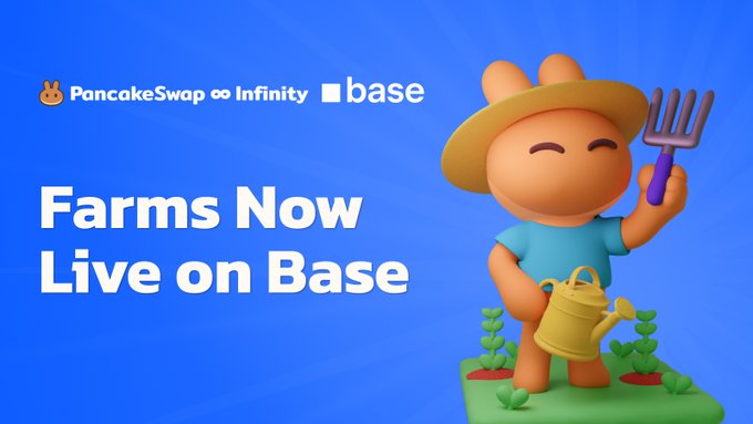 PancakeSwap Infinity FarmsがBaseで始動、かわいいウサギの農夫が登場