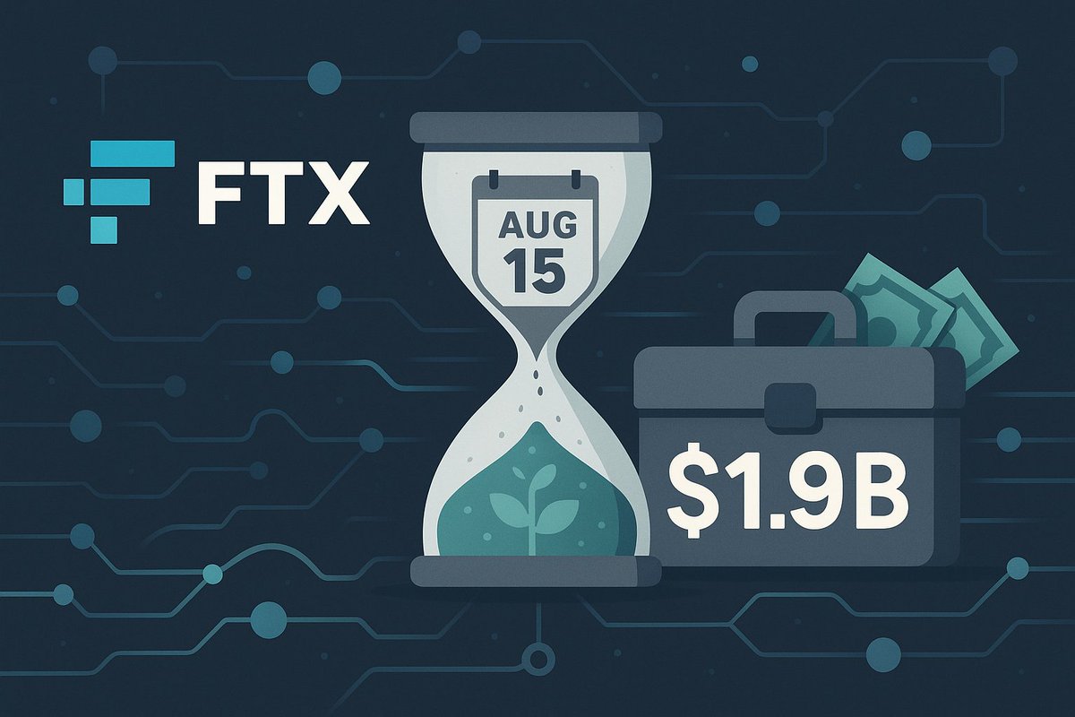 99BitcoinsHQ's tweet image. 📅 FTX Sets Aug 15 Record Date, Pours out $1.9B on Sep 30
@FTX_Official Recovery Trust names August 15, 2025 as the cutoff for eligible claims, with payouts totaling $1.9B set to begin on September 30 via @BitGo, @krakenfx & @Payoneer.
#FTX #CryptoRecovery #Bankruptcy