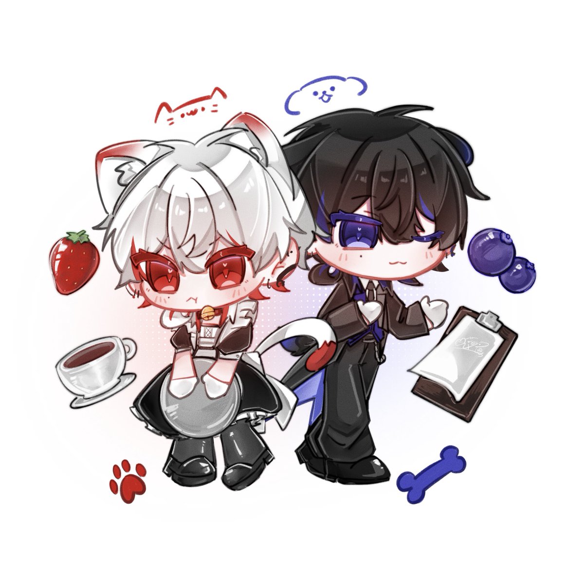 貓咪女僕與小狗執事

#SakuroArt