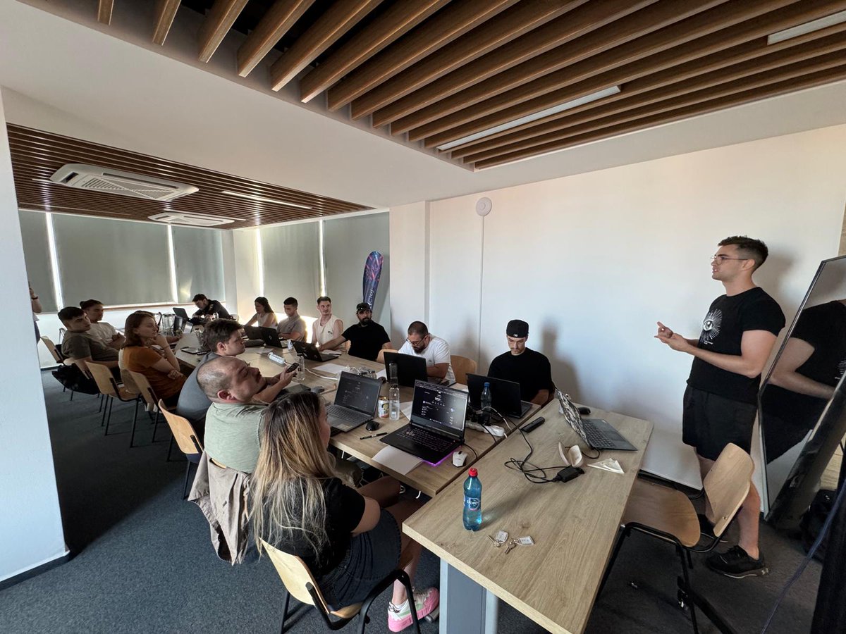 ETHCluj's tweet image. Blockchain Academia workshops continue for the full week 🎓
So far, during the first 2 days we covered:
💡cyberpunk manifesto, global threats, blockchain basics
💡wallet install & funding, transfers & security tips
💡deploy first smart contract in Remix