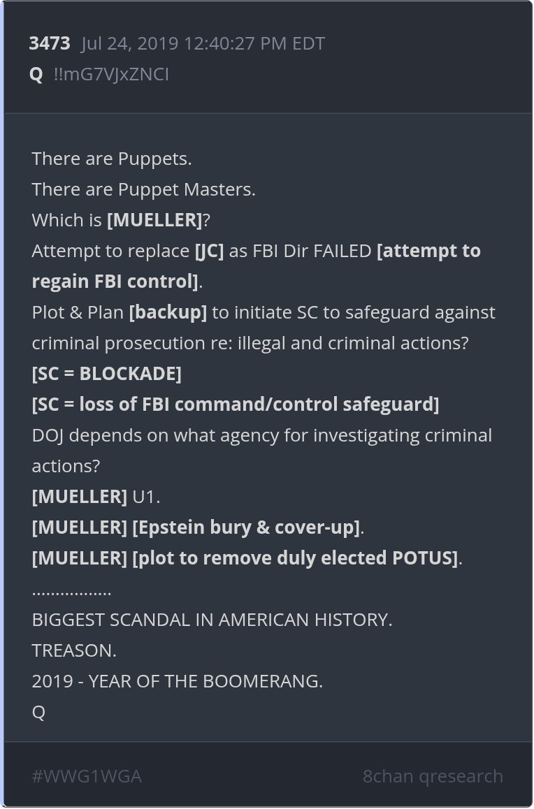 HKracken's tweet image. BIGGEST SCANDAL IN AMERICAN HISTORY.
TREASON.
2019 - YEAR OF THE BOOMERANG.
Q
Today's Q Delta.