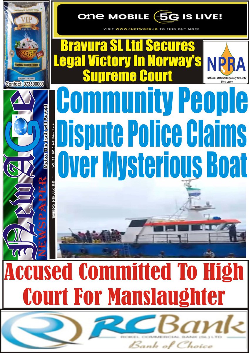 Community people of both #Hamilton and #BangaFarm have disputed the version of the Sierra Leone Police that the unidentified boat at the beach has nothing of police interests.

They questioned the reason the police refused to search the boat with their head man in front of them,