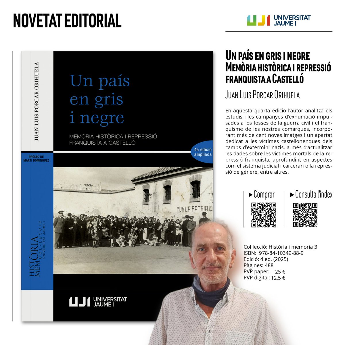 Un abans i un després per a la Memòria Històrica de la nostra província.
Moltes gràcies per la teua feina amic Juan Luis Porcar! Seguim!
Un exemple a seguir i a continuar amb la recerca.
<a href="/GRMHCastello/">GRMHCastelló</a>