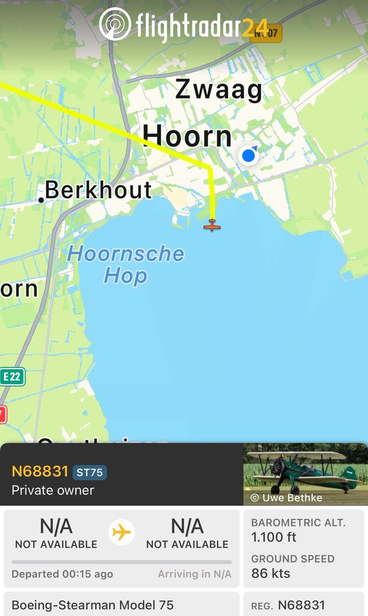 APbyPL's tweet image. Super Sounds of the Radial! Nice Stearman over Hoorn, NL.