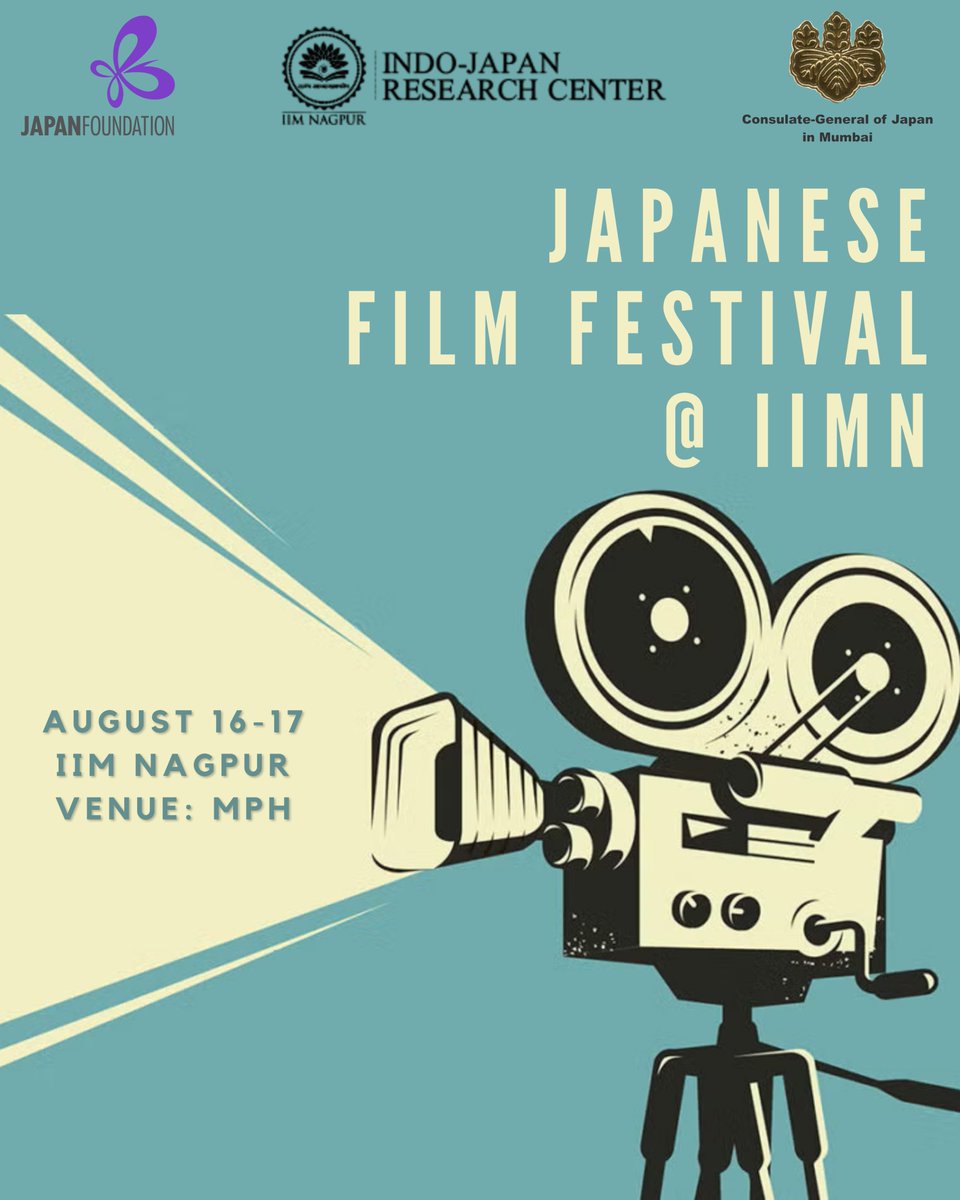 Hello Nagpur!
Get your popcorns ready!
Our Consulate, #Japan Foundation and IIM-Nagpur, we are co-hosting #Japanese Film Festival 2025 in Nagpur!!
Details will be uploaded soon.