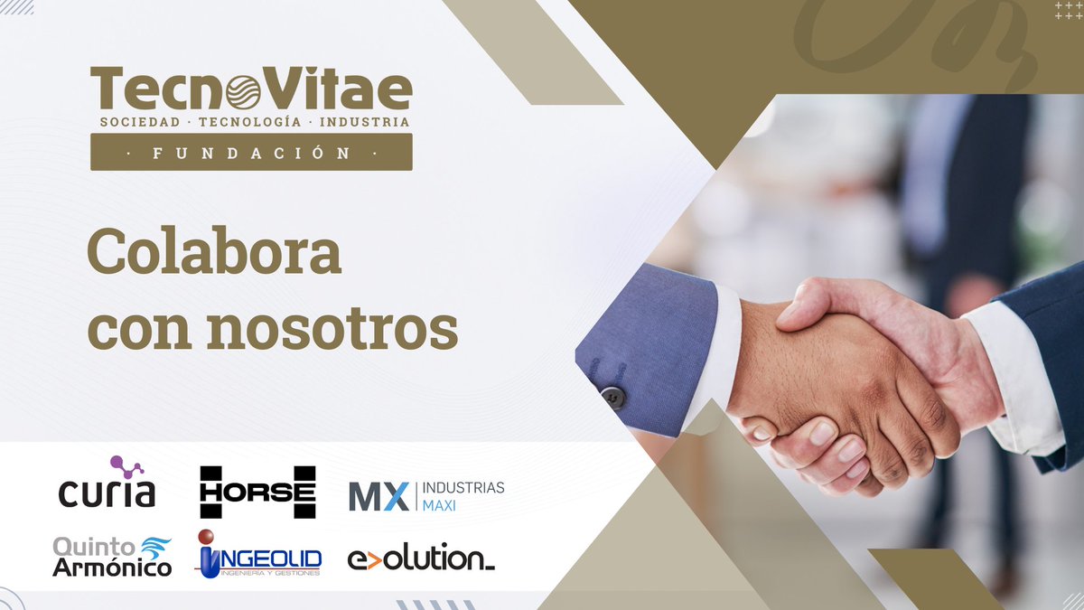 Fundación TecnoVitae (@fundtecnovitae) on Twitter photo 🤝 Las iniciativas y programas que llevamos a cabo en la <a href="/FundTecnovitae/">Fundación TecnoVitae</a> no serían posibles sin nuestros colaboradores: <a href="/CuriaCDMO/">Curia</a>, HORSE, <a href="/INDUSTRIASMAXI/">INDUSTRIAS MAXI</a>, <a href="/quintoarmonico/">Quinto Armónico</a>, <a href="/ingeolid/">ingeolid</a> y Evolution.
Descubre nuestro programa de colaboración: 👉 fundaciontecnovitae.org/colabora/ 🤝 Las iniciativas y programas que llevamos a cabo en la <a href="/FundTecnovitae/">Fundación TecnoVitae</a> no serían posibles sin nuestros colaboradores: <a href="/CuriaCDMO/">Curia</a>, HORSE, <a href="/INDUSTRIASMAXI/">INDUSTRIAS MAXI</a>, <a href="/quintoarmonico/">Quinto Armónico</a>, <a href="/ingeolid/">ingeolid</a> y Evolution.
Descubre nuestro programa de colaboración: 👉 fundaciontecnovitae.org/colabora/
