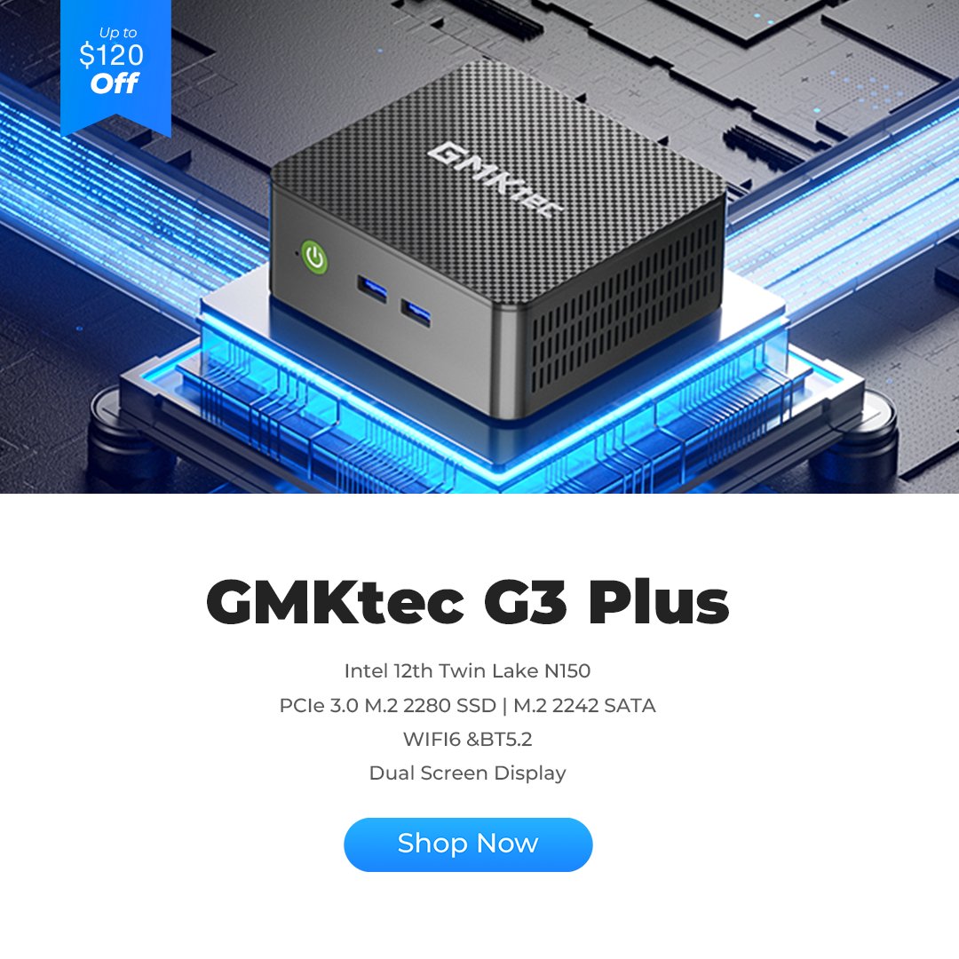 gmktecdotcom's tweet photo. Quiet. Reliable. Ready to Work.
🖥️ G3 Plus – Fanless, compact mini PC
💼 M5 Plus – Ryzen 5 power for smooth multitasking
🏷️ Save more when you buy 2+ PCs during Summer Sale!
Global:https://t.co/lSeiTXZL4z
EU: https://t.co/RuHSB0Pq7M
#GMKtec #HomeOffice #ProductivityPC https://t.co/xBsbRWeHzY