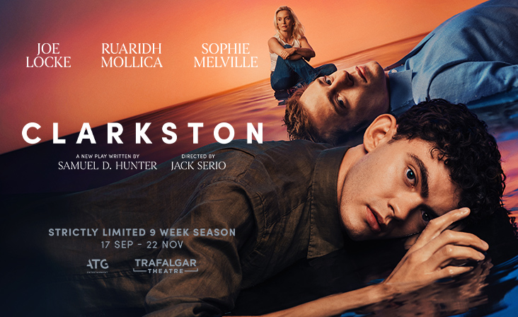TodayTixUK's tweet image. It’s lonely out West, but then... Jake crosses paths with Chris.
Clarkston, a brand new play by Samuel D. Hunter, starring Joe Locke, Ruaridh Mollica and Sophie Melville is coming to the West End this September. Tix are on sale NOW! 🎟️: go.todaytix.com/ClarkstonWestE…