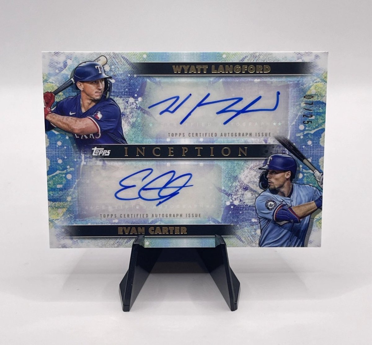 Well, I listened. 

Got another box of 2024 Inception instead and hit this Langford/Carter dual auto #’25 

#THFpro #TheHobbyFamily
