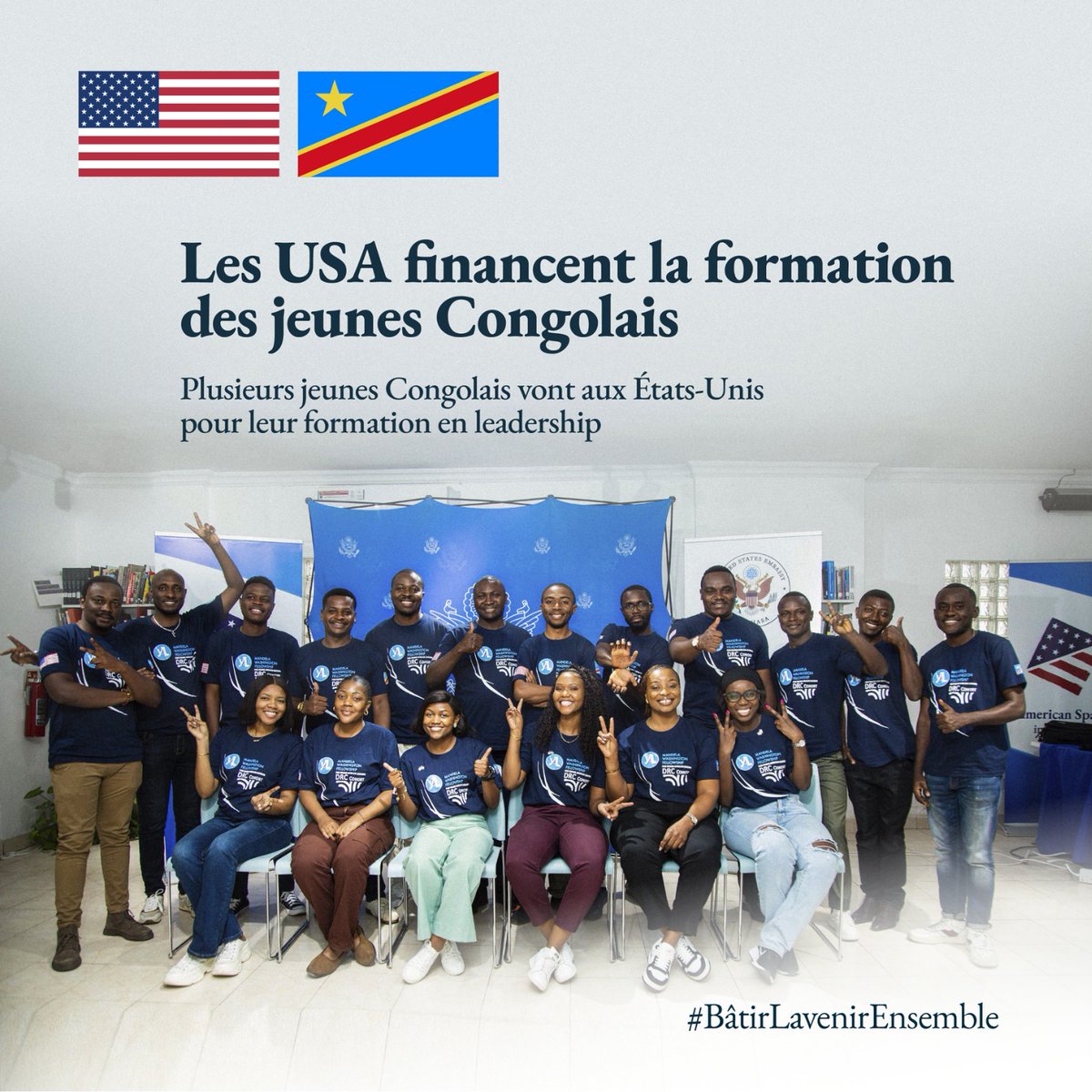 U.S.Embassy Kinshasa (@usembkinshasa) on Twitter photo ๐๐ผ๐ฟ๐บ๐ฎ๐๐ถ๐ผ๐ป ๐ฑ๐ฒ๐ ๐ท๐ฒ๐๐ป๐ฒ๐ ๐๐ผ๐ป๐ด๐ผ๐น๐ฎ๐ถ๐
Chaque annรฉe, ร travers le programme ๐ ๐ฎ๐ป๐ฑ๐ฒ๐น๐ฎ ๐ช๐ฎ๐๐ต๐ถ๐ป๐ด๐๐ผ๐ป ๐๐ฒ๐น๐น๐ผ๐๐๐ต๐ถ๐ฝ, 18 jeunes Congolais partent aux รtats-Unis pour renforcer leurs compรฉtences en leadership, gouvernance et engagement ๐๐ผ๐ฟ๐บ๐ฎ๐๐ถ๐ผ๐ป ๐ฑ๐ฒ๐ ๐ท๐ฒ๐๐ป๐ฒ๐ ๐๐ผ๐ป๐ด๐ผ๐น๐ฎ๐ถ๐
Chaque annรฉe, ร travers le programme ๐ ๐ฎ๐ป๐ฑ๐ฒ๐น๐ฎ ๐ช๐ฎ๐๐ต๐ถ๐ป๐ด๐๐ผ๐ป ๐๐ฒ๐น๐น๐ผ๐๐๐ต๐ถ๐ฝ, 18 jeunes Congolais partent aux รtats-Unis pour renforcer leurs compรฉtences en leadership, gouvernance et engagement