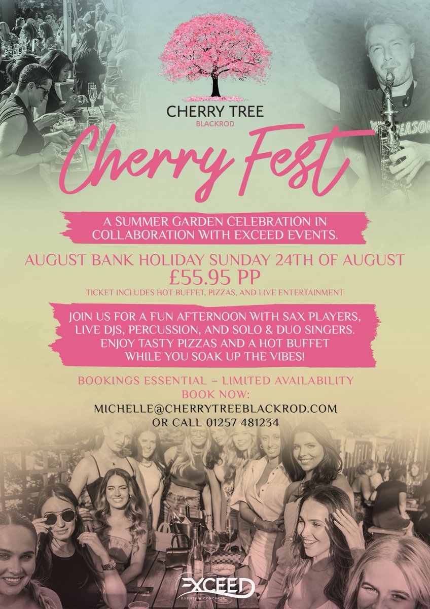 CHERRY FEST IS COMING!!!🎉
BANK HOLIDAY SUNDAY, AUGUST 24TH, 3-9PM

The summer’s hottest event is almost here…🔥

Think sunshine, festival energy, &amp; all the summer feels – great music, nonstop laughs, &amp; a chance to leave the everyday behind.☀️

Full info: bit.ly/4kP1Ujg