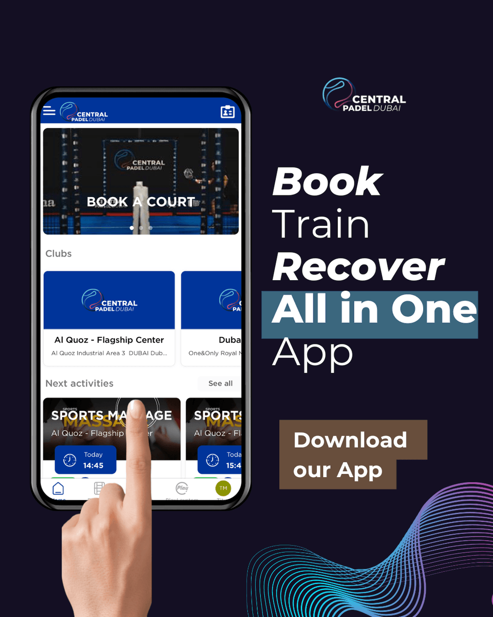 CentralpadelDXB's tweet photo. Ready when you are.
📲 Book. Train. Recover. All in one app.

Android ➡️ https://t.co/W9BhQsT4QD
iOS ➡️ https://t.co/G4t9wx0Zua

#centralpadeldubai #padel https://t.co/yKMlno103C