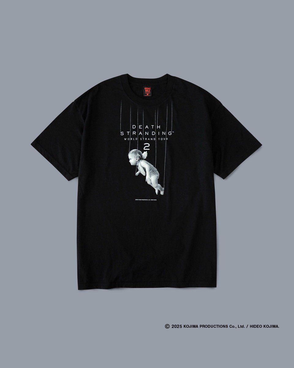 RuleGeeks0805's tweet image. 6月26日に発売されたKOJIMA PRODUCTIONSが贈る最新ゲーム『DEATH STRANDING 2: ON THE BEACH(以下デス・ストランディング2)』の発売を記念した世界12ヶ所を巡るツアーイベント『DEATH STRANDING WORLD STRAND TOUR 2』とのコラボレーションTシャツを販売いたします。
当初『DEATH STRANDING WORLD…