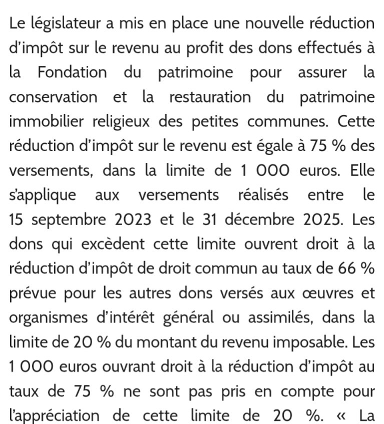 J'ai découvert cette nouveauté en faisant en juin ma déclaration de revenus 2024. Valable (provisoirement?) jusqu'à la fin décembre 2025 👇