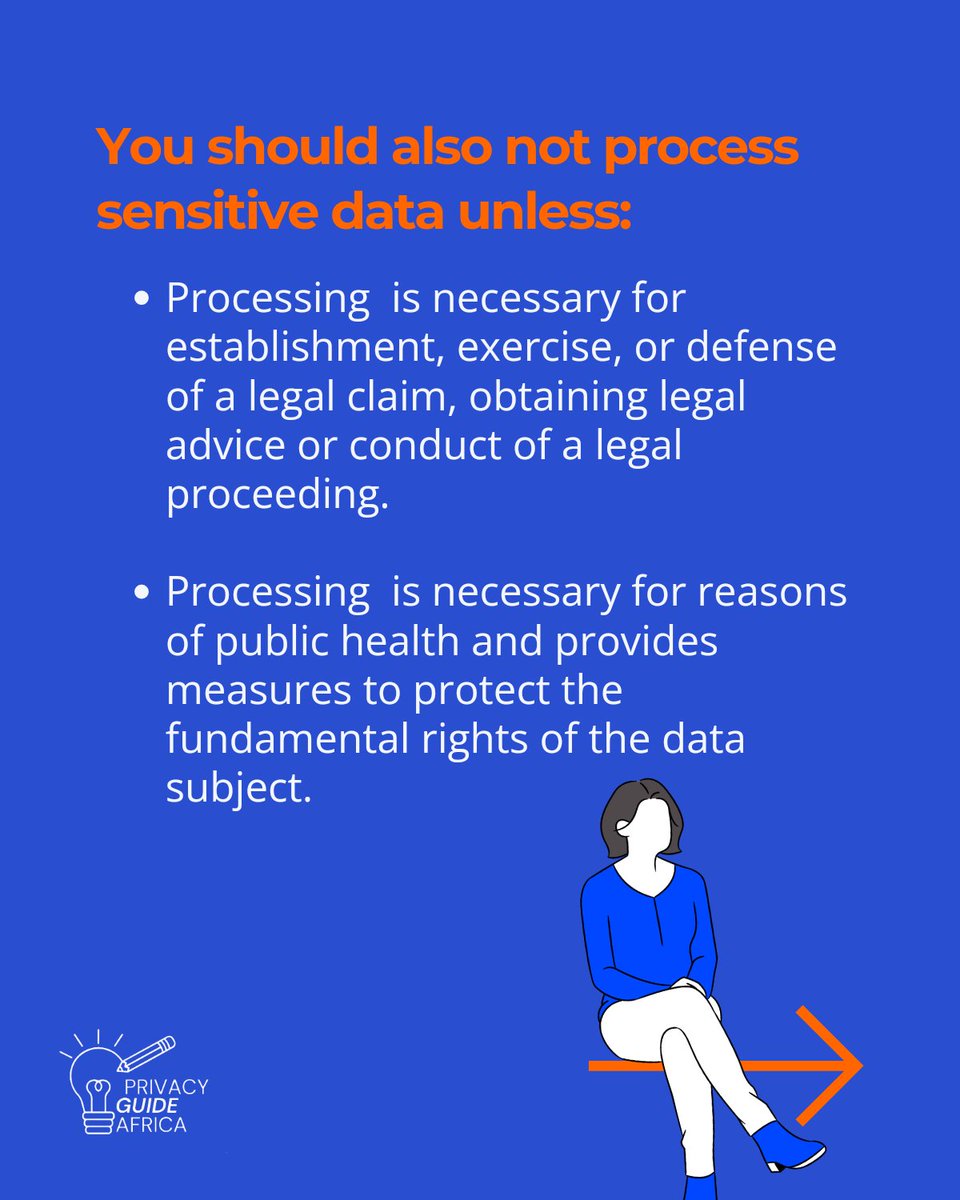 PrivacyGuideAfr's tweet image. Safeguarding sensitive personal data is key to credibility and compliance.

Here are some NDPA Obligations You Should Know  in respect to sensitive personal data. 

Still not sure if you&apos;re a data controller or processor? 👉 lnkd.in/epHvWhxj

#NDPA #PrivacyGuideAfrica