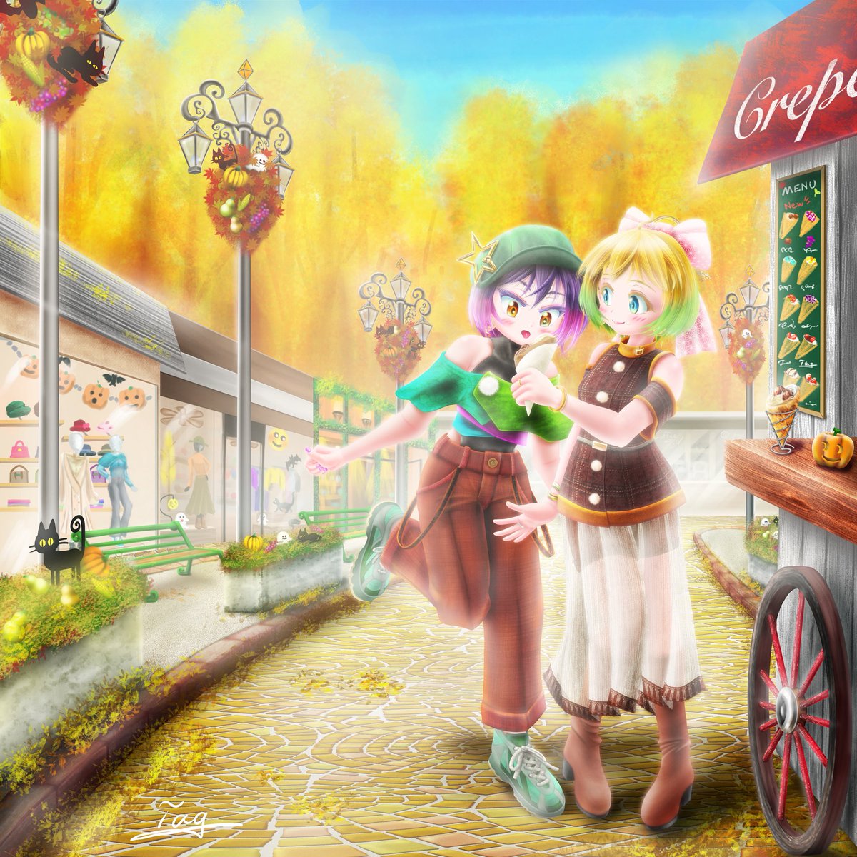 tag_nekonya27's tweet image. ちなみに、イラストをレタッチ無しで“描いた”時は1,2枚目で、レタッチ駆使して“制作”した時は3,4枚目。

別に絵柄を意図して描き分けてるわけじゃないです。

自力で描くと1,2枚目みたいな感じが限界なんです🥹