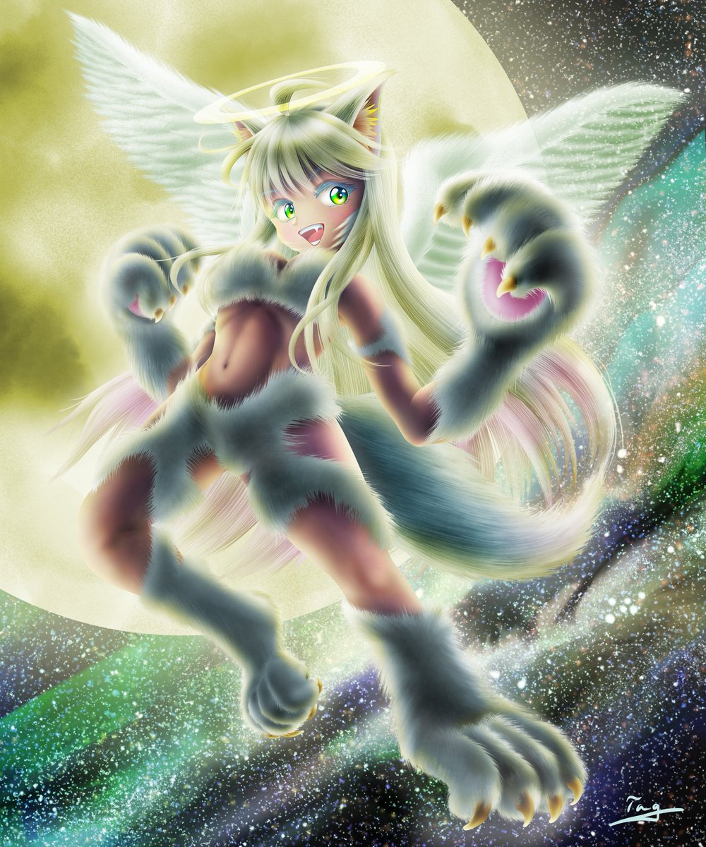 tag_nekonya27's tweet image. ちなみに、イラストをレタッチ無しで“描いた”時は1,2枚目で、レタッチ駆使して“制作”した時は3,4枚目。

別に絵柄を意図して描き分けてるわけじゃないです。

自力で描くと1,2枚目みたいな感じが限界なんです🥹