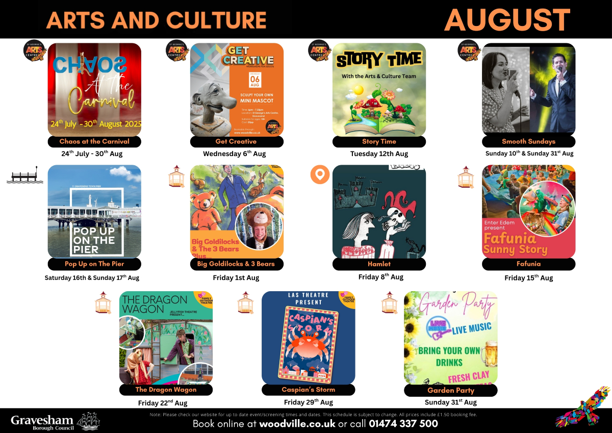 graveshambc's tweet image. ⚫🔸 Take a look at what our Arts & Culture team are doing this month 🔸⚫
🎨Follow St George's Arts Centre
✏️woodville.co.uk/whats-on/arts-…