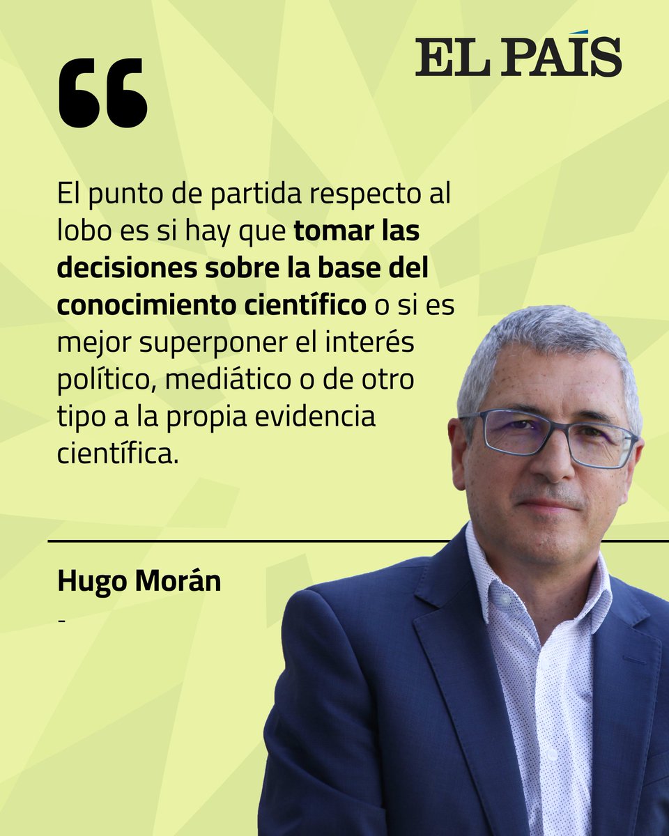 «Los daños del lobo suponen un 0,7% de las pérdidas del sector ganadero»

🟢 <a href="/Moran_Fernandez/">Hugo A Morán Fdez.</a> entrevistado por <a href="/el_pais/">EL PAÍS</a>

Puedes leerla completa aquí
► t.ly/Dm5nI