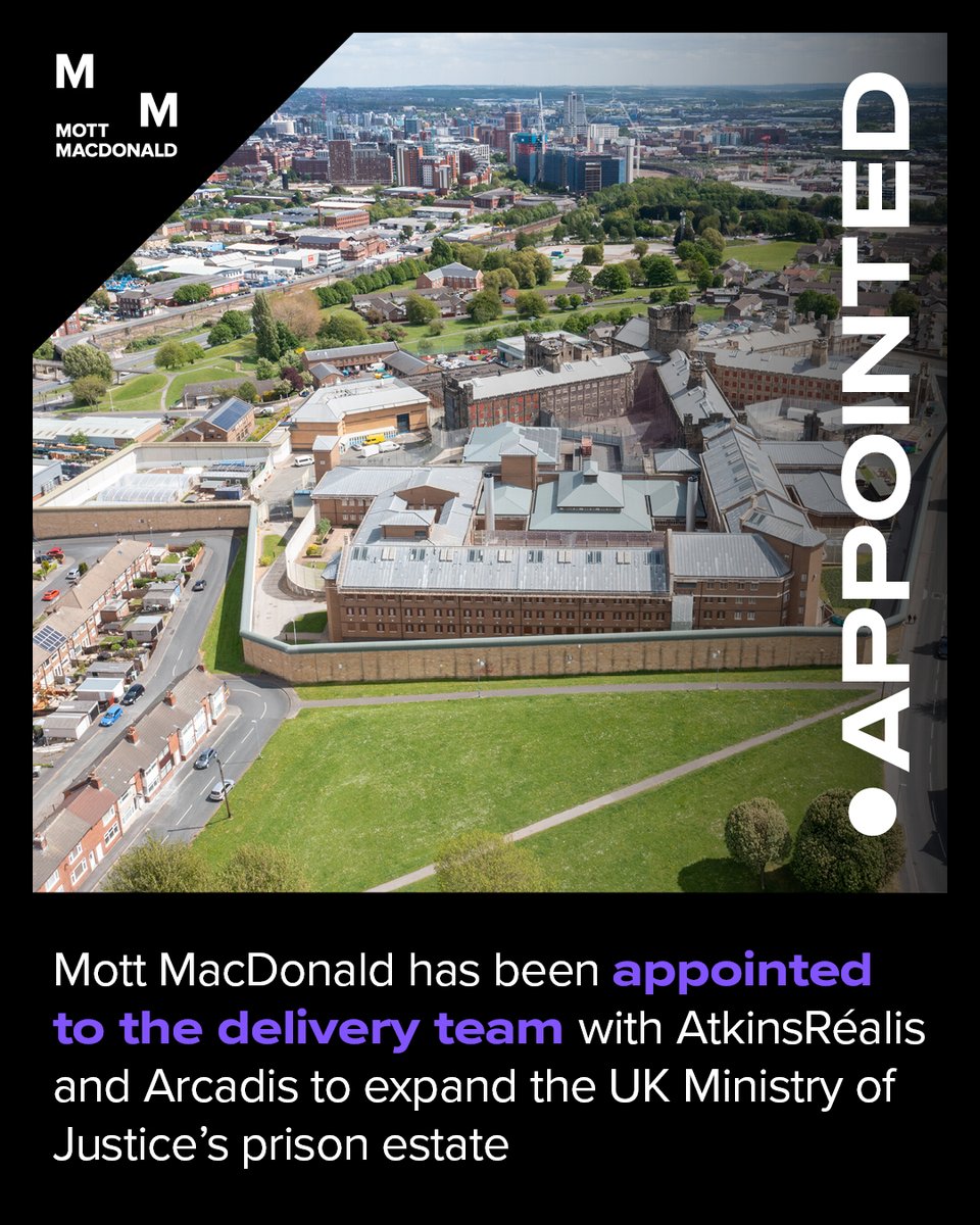 At Mott MacDonald, we’re working with AtkinsRéalis and Arcadis to support the Ministry of Justice in delivering more modern, rehabilitative prison spaces. 

It’s a strong example of collaboration across organisations.

Find out more here: mottm.ac/4kNeAqX