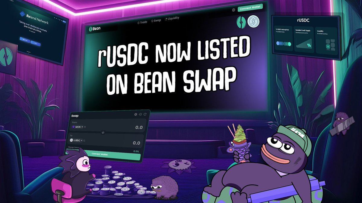 Bean_DEX's tweet image. Play with testnet rUSDC → swap.bean.exchange