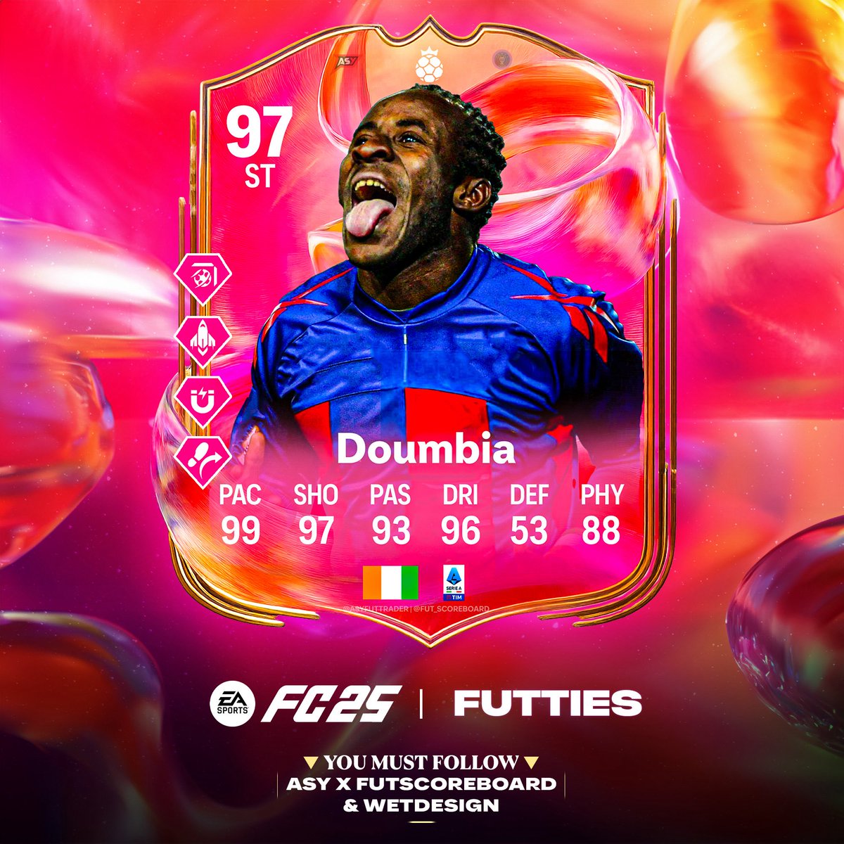 Fut_scoreboard's tweet image. 🚨 DOUMBIA 🇨🇮 FUTTIES OFFICIAL CARD🚨

WILL BE SBC/OBJ ✅
OFFICIAL STATS ✅
OFFICIAL PS+ ✅