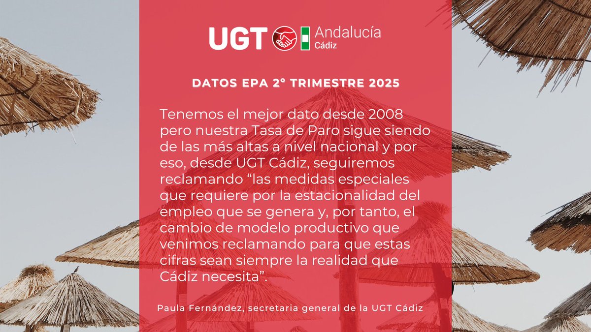 📉Datos positivos hoy para la provincia:
☑Tasa de Paro: 17,95%, la menor desde 2008.
☑Tasa de Actividad: 54,09%, en alza.

Aún así, #Cádiz sigue destacando a nivel nacional por su Tasa de Paro.

🔴Toca que las administraciones pongan el foco en sus necesidades especiales. #EPA