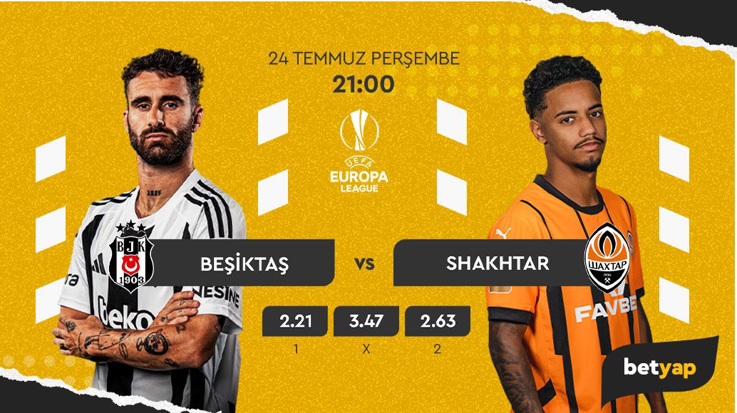 Temsilcimiz avrupa arenasında, Betyap yanında🚀🥳

Beşiktaş 🆚Shakhtar 

En iyi oranlarla sizlerle🎁

Betyap, Kazan ! 🤑
👉 👉 rebrand.ly/8b8c40