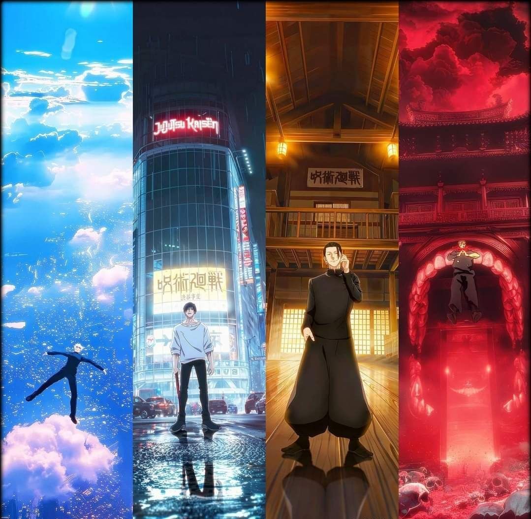 anime_shots's tweet photo. THE BIG 4 OF JJK https://t.co/f7IEzowRXV